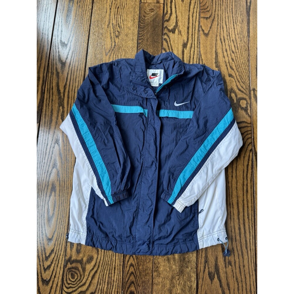 Vintage Nike Men's Windbreaker Jacket Medium Full Zip